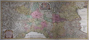 Po / Emilia Romagna / Lombardei / Venetien - Seutter 1740 -Original -Rar -133cm - Bild 1 von 7