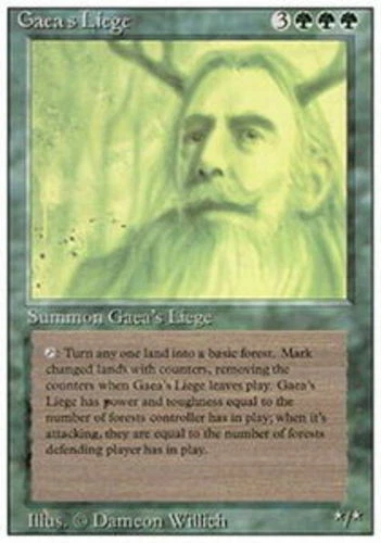 Gaea's Liege ~ Lightly Played 3rd Edition Revised MTG Magic UltimateMTG Green Ca - Image 1 of 1