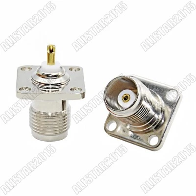 20x TNC Female Jack 4 hole Flange Panel Chassis Mount Coaxial Solder Connector - Image 1 of 4
