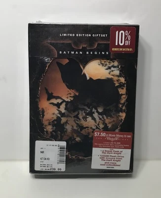 DVD Batman Begins Limited Edition Giftset + Slipcover Sealed Includes Post Cards - Image 1 of 3