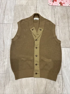 Vintage Orvis Vest Mens Large Fishing Sweater Cardigan Knit Cotton Nice Preowned - Image 1 of 4