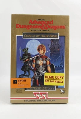 SEALED 1989 Advanced Dungeons & Dragons Curse of the Azure Bonds Big Box PC - Image 1 of 4