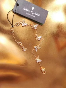 ❣️Kate Spade New York Social Butterfly Bracelet - Clear/Gold❣️ NWT - Picture 1 of 10