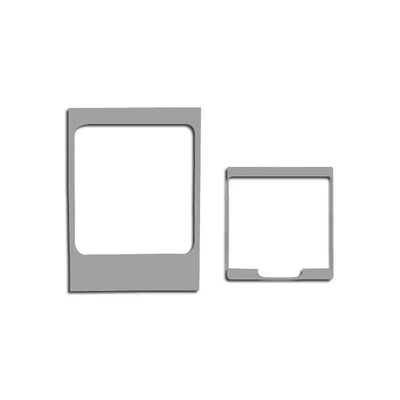 Anéis de interruptor de janela de aço inoxidável polido 2 peças para 2001-05 Chrysler PT Cruiser - Imagem 1 de 3