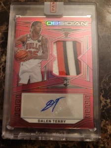 2022-23 Dalen Terry #232 Panini Obsidian Collection - Rookie Patch Autograph  - Bild 1 von 5