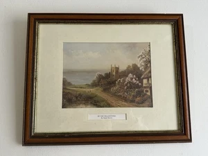 Framed Art Print “By the Village Pond” Daniel Sherrin Home Interior Wall Hanging - Picture 1 of 17