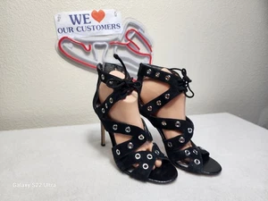 Sam Edelman Damenschuhe Reißverschluss schwarz Wildleder offene Zehen Größe 8 - Bild 1 von 9