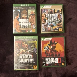 Grand theft auto 5, definitive edition, Red dead redemption (sealed), and RDR2 - Picture 1 of 10
