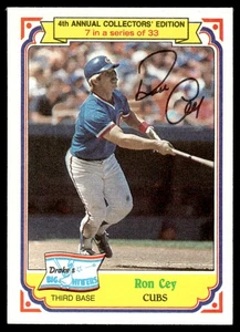 1984 Topps Drake's Big Hitters Ron Cey Chicago Cubs #7 - Picture 1 of 2