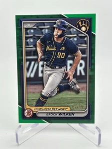 2024 Bowman Draft Brock Wilken Green /99 #BD-117 Milwaukee Brewers - Picture 1 of 2