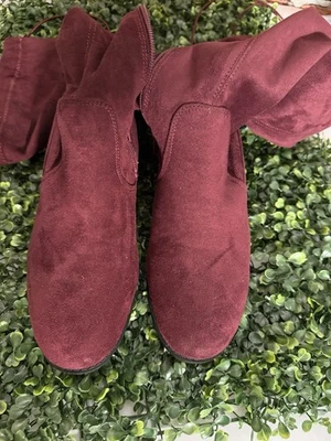 Botas por encima de la rodilla de gamuza vino Bella Marie, Mujer, ¡¡¡¡excelente estado!!!! Regalo Foto 1 de 4