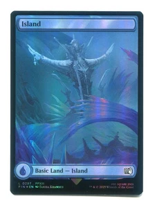 Island FOIL Basic Land #0297 casi nuevo Final Fantasy FIN MTG Magic the Gathering FFXIII - Imagen 1 de 2
