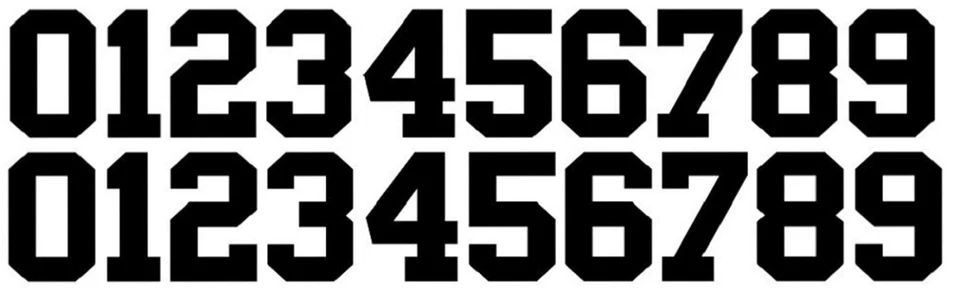 Full Sized Helmet Number Decal Oakland Las Vegas Helmets Set of  20 - Image 1 of 1