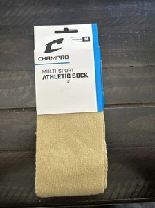 Champro Multi-Sport Athletic Sock GOLD Over the Calf BASE/SOFTBALL YOUTH MED - Picture 1 of 4