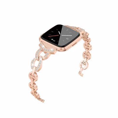 Correa de pulsera de lujo de acero inoxidable para mujer Fitbit Versa Lite 1 2 Foto 1 de 4