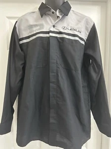 Camisa de trabajo de manga larga Red Kap exclusiva Lexus Apparel negra/gris grande - Imagen 1 de 9
