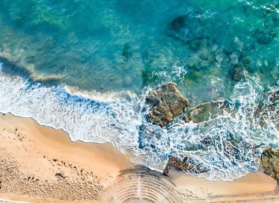 NEW BEAUTIFUL AERIAL BEACH POSTER PREMIUM WALL ART PRINT SIZE A5-A1 - Image 1 of 4