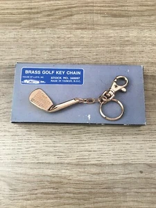 Vintage House of Lloyds Inc Brass Golf Key Chain #340097- New - Picture 1 of 4