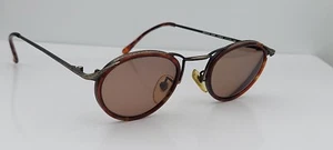 Vintage Daniel Hunter Apache braune graue ovale Sonnenbrille NUR RAHMEN Japan - Bild 1 von 5