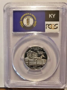 2001 S State Flag Label Kentucky Silver Quarter PCGS PR70DCAM - Picture 1 of 2