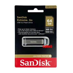 Sandisk Extreme Go 64GB USB Flash Drive USB3.2 395MB/s CZ810 - Picture 1 of 1
