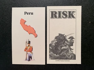 Risk 1993 PERU Infantry Card Replacement Game Piece Parker Brothers - Picture 1 of 2