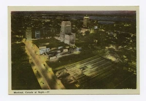 Montreal Canada at Night Color Postcard - Picture 1 of 2