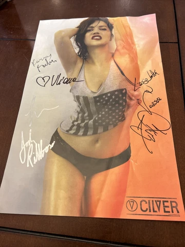 Rock Band From New York City CILVER 11x17 Poster Autographed By Entire Band Cover
