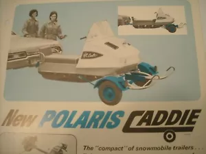 1968 Vintage POLARIS Snowmobile CADDIE Dealer Brochure - Bild 1 von 2