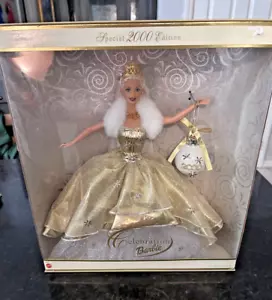 2000 Celebration Barbie Special Edition mit Ornament - Goldkleid - Neu in Box - Bild 1 von 10