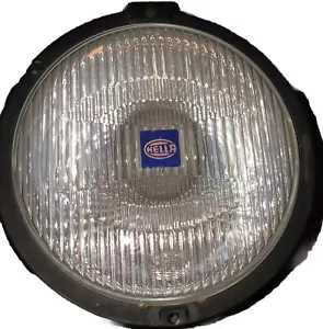 Hella Rallye 2000 Flood Driving Light 1980s W/ Black Housing German Vintage - Picture 1 of 5