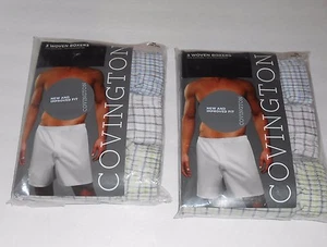 Covington Men's Woven Check Pattern Boxer Shorts S/28-30 X 6 NWT - Picture 1 of 2