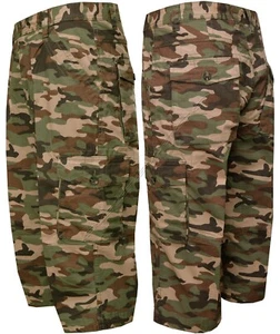 Pantalones cortos de carga camuflados Ripstop 3/4 de largo camuflaje combate de carga de verano con 7 bolsillos - Imagen 1 de 9