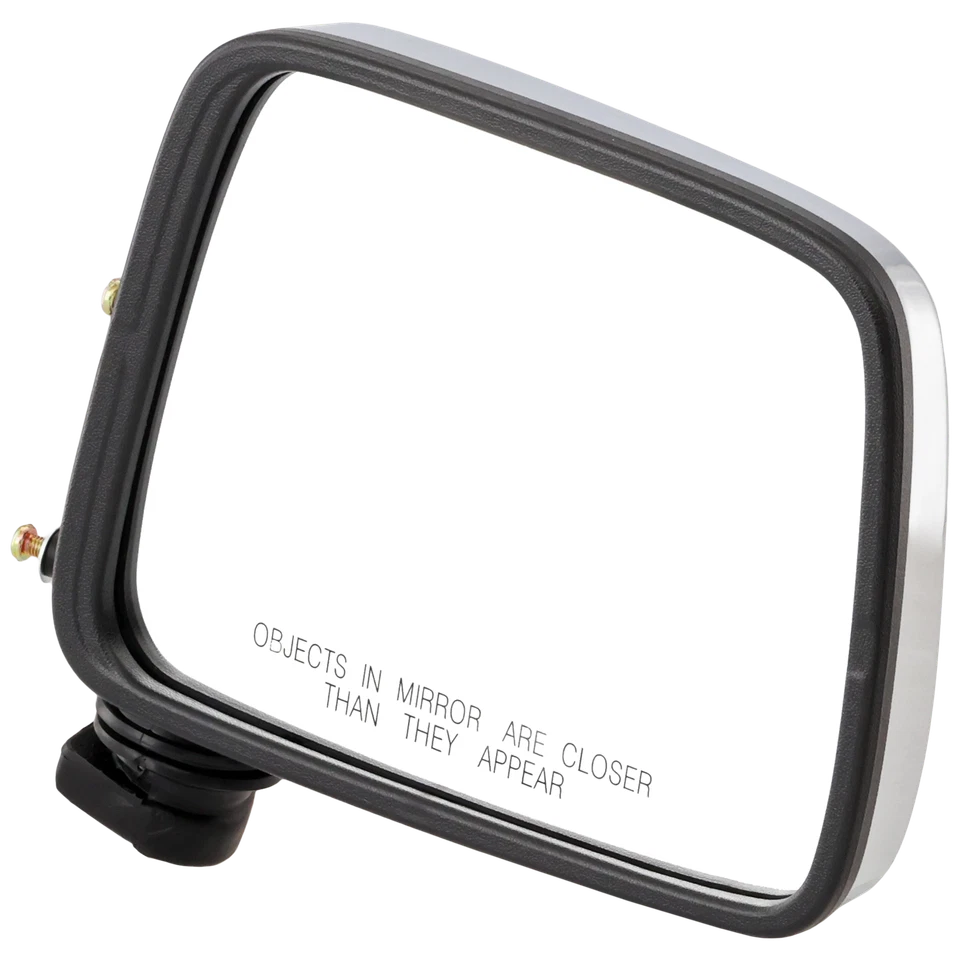 Manual Mirror For 1986-1994 Nissan D21 Right Black Base Chrome Passenger Side — 第 1/1 张图片