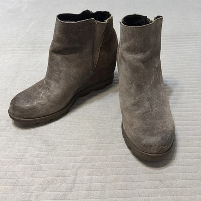Botas Sorel Mujer 9 Taupe Joan Of Arctic Wedge II Botines Cuero NL3365-240 Foto 1 de 4