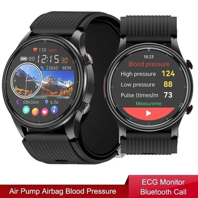 2025 Luftpumpe Airbag Blutdruck ECG+ PPG Medizinische Smartwatch Bluetooth Anruf - Bild 1 von 4