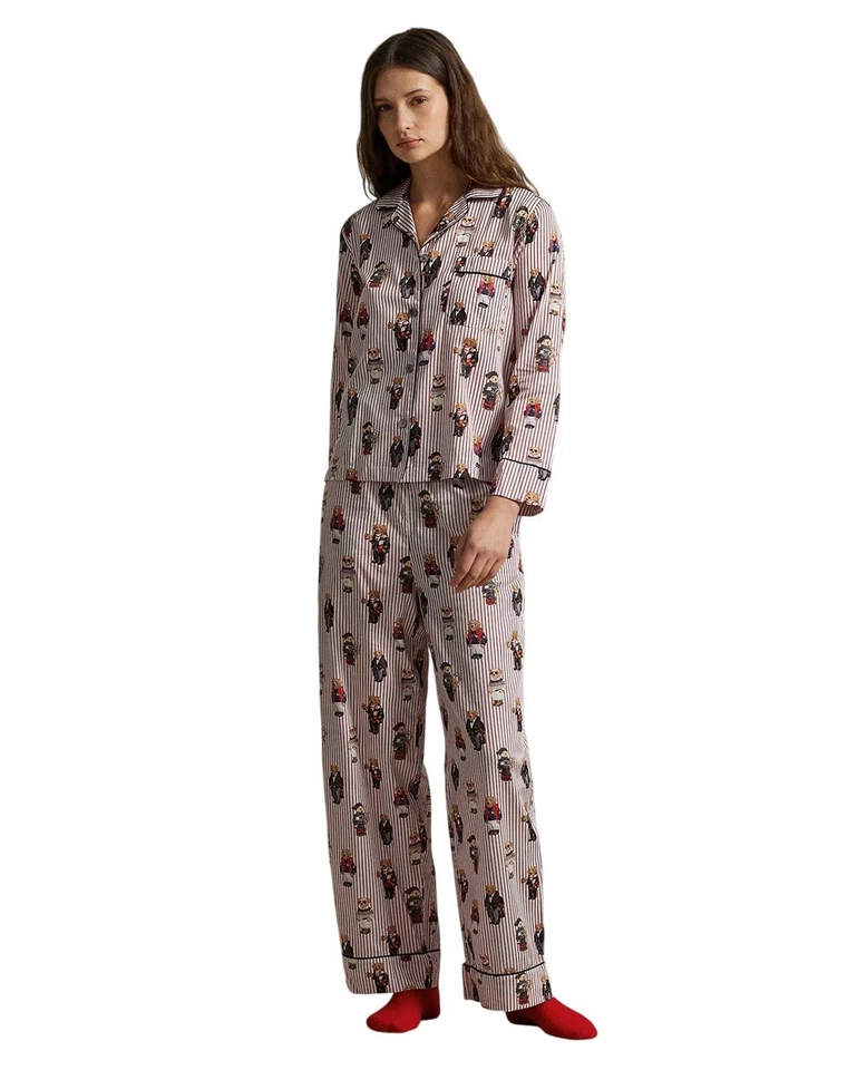 Conjunto de Pijama Polo Ralph Lauren Polo Bear Algodão Manga Longa - 4P8046-2 - Imagem 1 de 1