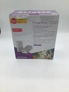 Netgear Powerline 1200 1 Gigabit Port Extra Outlet PLP 1200 New Sealed - Bild 1 von 4
