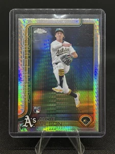 Jacob Wilson 2025 Topps Chrome Rookie Hyper Refractor #96 RC Oakland Athletics - Picture 1 of 2