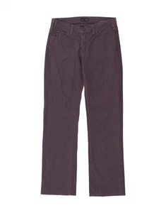 ARMANI Womens Straight Casual Trousers W27 L31 Purple Cotton BJ10 - Picture 1 of 4