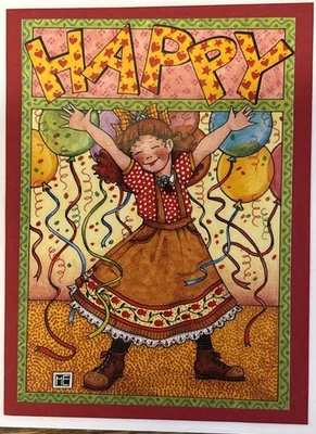Mary Engelbreit Handmade Greeting Card-Happy - Image 1 of 3