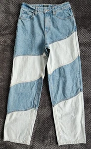 Wild Fable Women's Two-Tone 90s Diagonal Seam Relaxed Straight Jeans; Size 6 - Picture 1 of 10