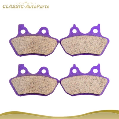 Pastillas de freno delanteras traseras de fibra de carbono para Harley Dyna Low Rider 2004 EFI FXDLI Foto 1 de 4