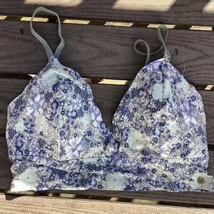 Neu mit Etikett Lucky Brand gepolsterter BH ohne Bügel Größe 36C blau/Blumendruck - Bild 1 von 10