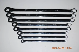 Craftsman 8pc 12-Point Long Beam XL Double Box End Ratcheting Wrench Set Inch - Picture 1 of 2