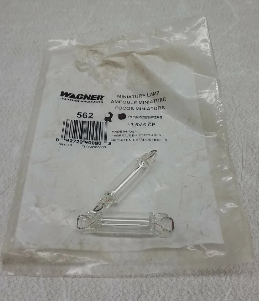 562 Lámparas miniatura Wagner 13,5 V 6 CP cantidad 2 piezas Wagner 562 Foto 1 de 3