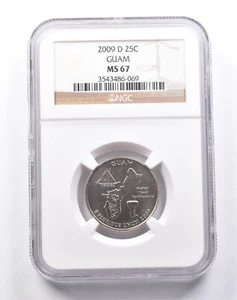 MS67 2009-D Washington State Quarter Guam NGC *6145 - Picture 1 of 3