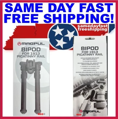 Magpul Adjust Rifle Bipod for 1913 Picatinny Rail MAG941-BLK SAME DAY FAST SHIP - Image 1 of 4