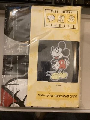 Cortina de ducha Disney Mickey Mouse EN CASA. "Nuevo 72x72"" NUEVO stock antiguo" Foto 1 de 3