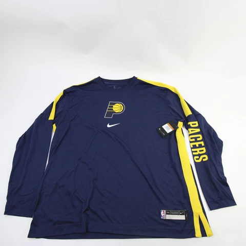 Indiana Pacers Nike NBA Authentics Dri-Fit Long Sleeve Shirt Men's New Cover